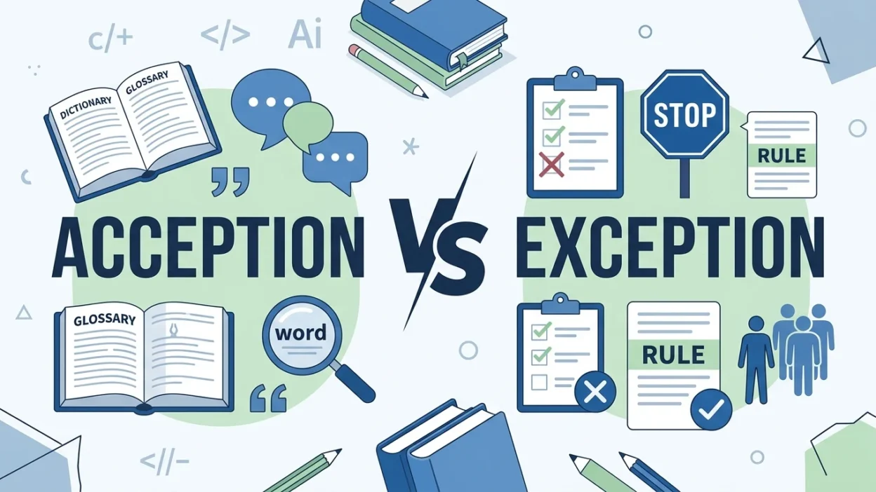 Acception vs Exception