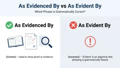 As Evidenced By vs As Evident By