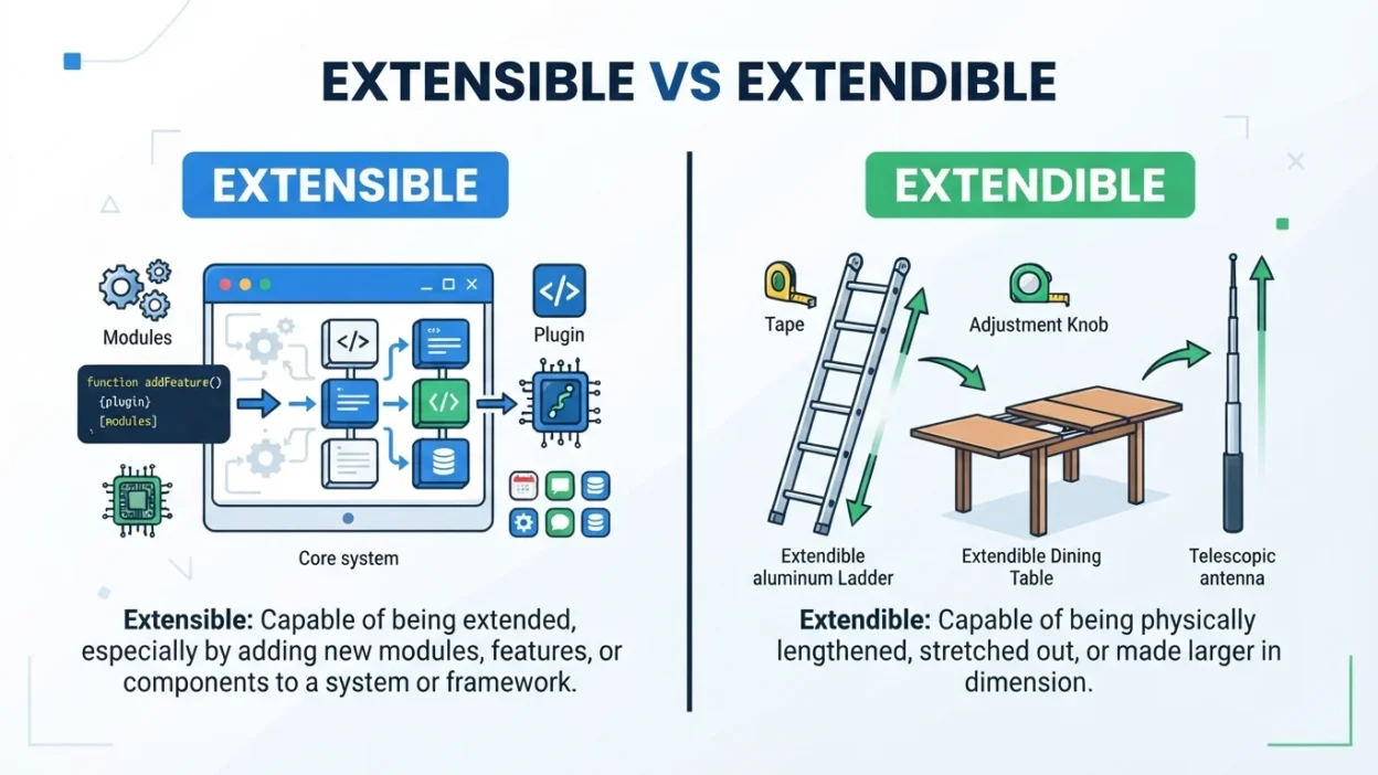 Extensible vs Extendible