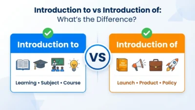 Introduction to vs Introduction of