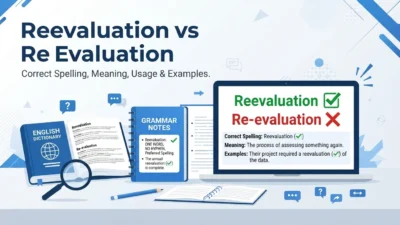 Reevaluation vs Re Evaluation