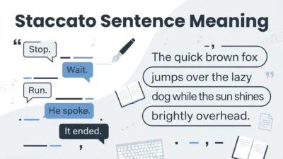 Staccato Sentence Meaning