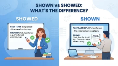 Shown vs Showed