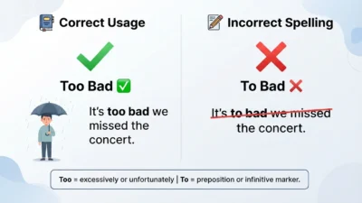 Too Bad vs To Bad