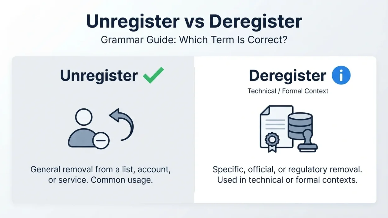 Unregister vs Deregister