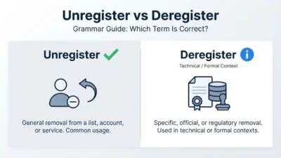 Unregister vs Deregister