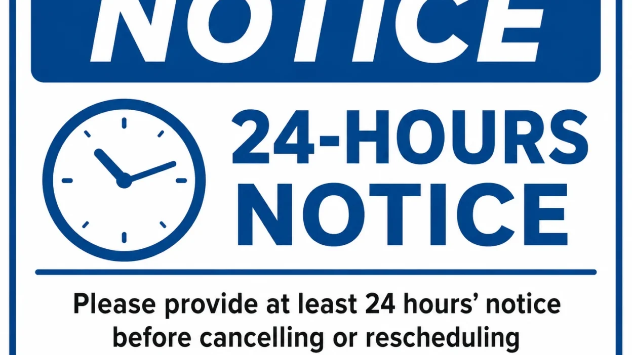 24 Hours Notice