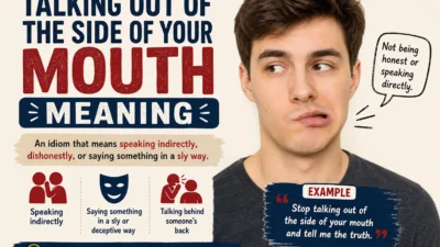 Talking Out of the Side of Your Mouth Meaning
