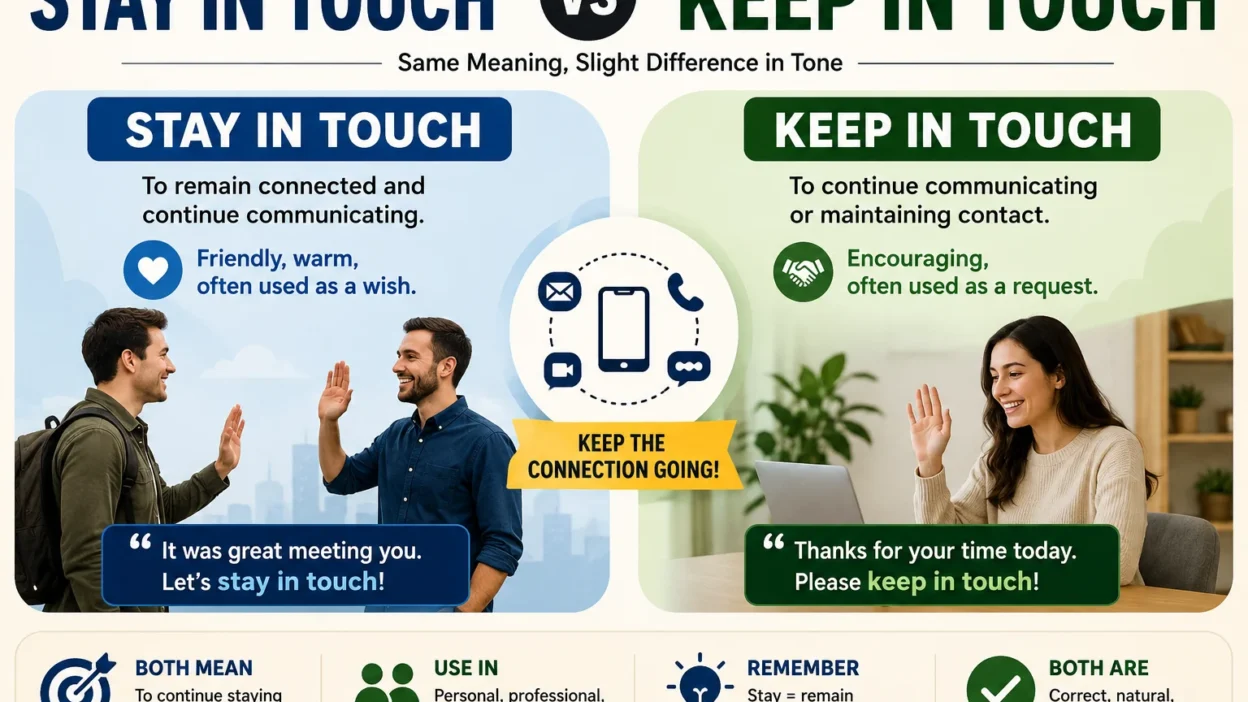 Stay in Touch vs Keep in Touch