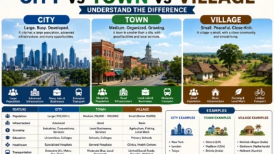 City vs Town vs Village