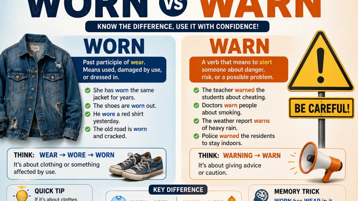 Worn vs Warn