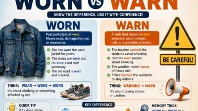 Worn vs Warn