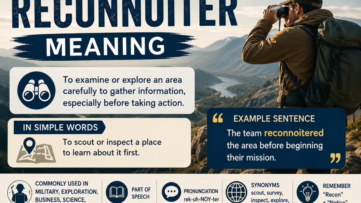 Reconnoiter Meaning