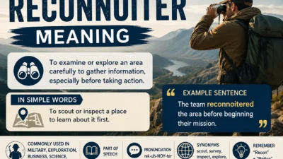 Reconnoiter Meaning