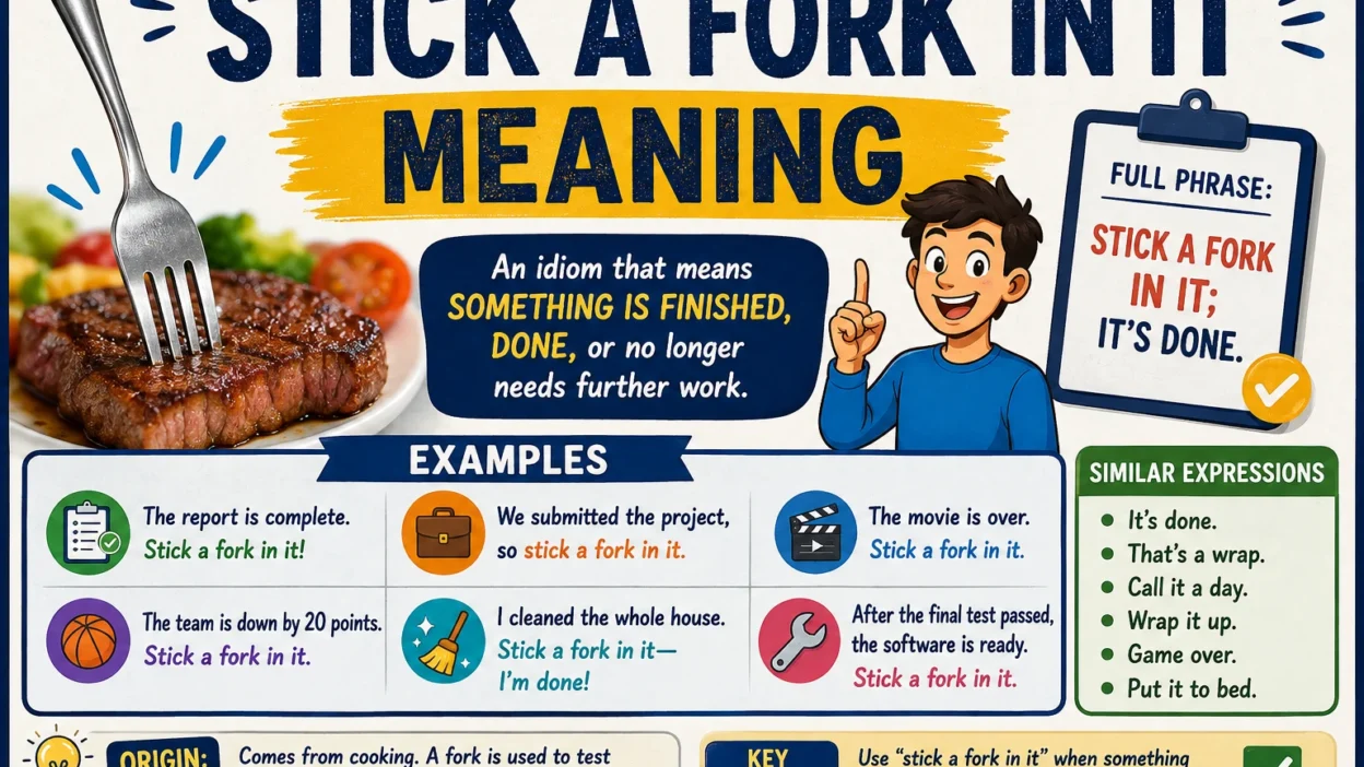Stick a Fork in It Meaning