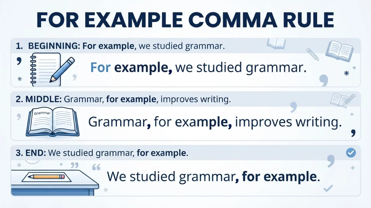 For Example Comma Rule