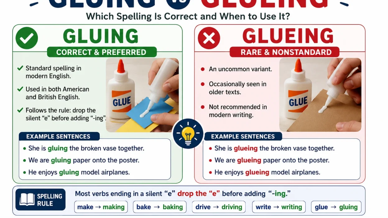 Gluing vs Glueing