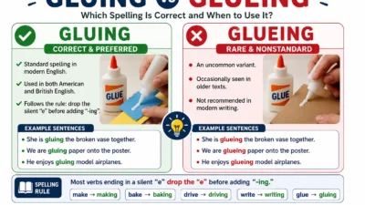 Gluing vs Glueing
