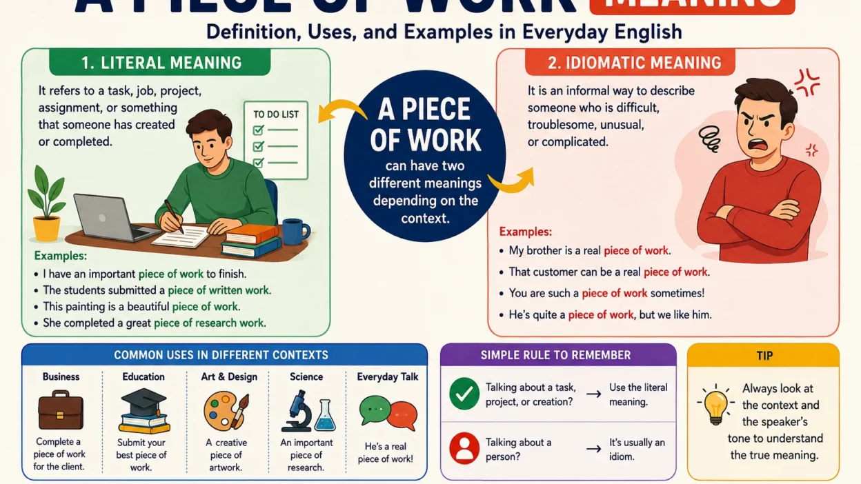 A Piece of Work Meaning