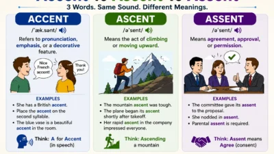 Accent vs Ascent vs Assent