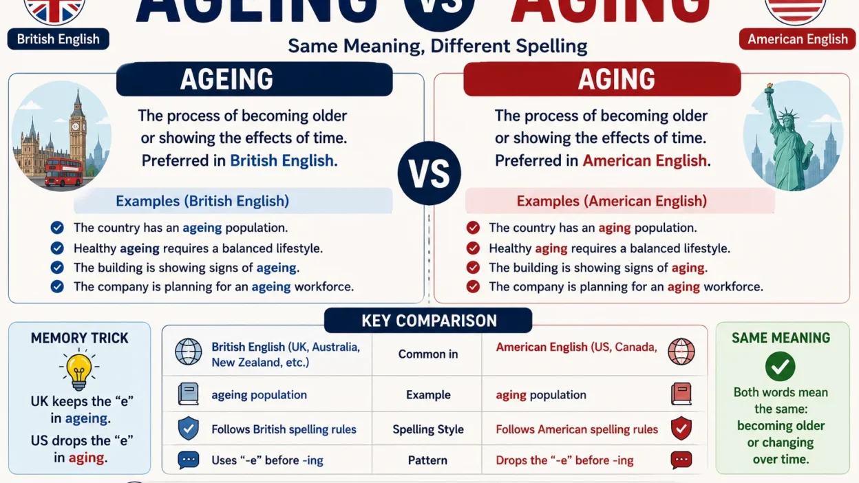Ageing vs Aging