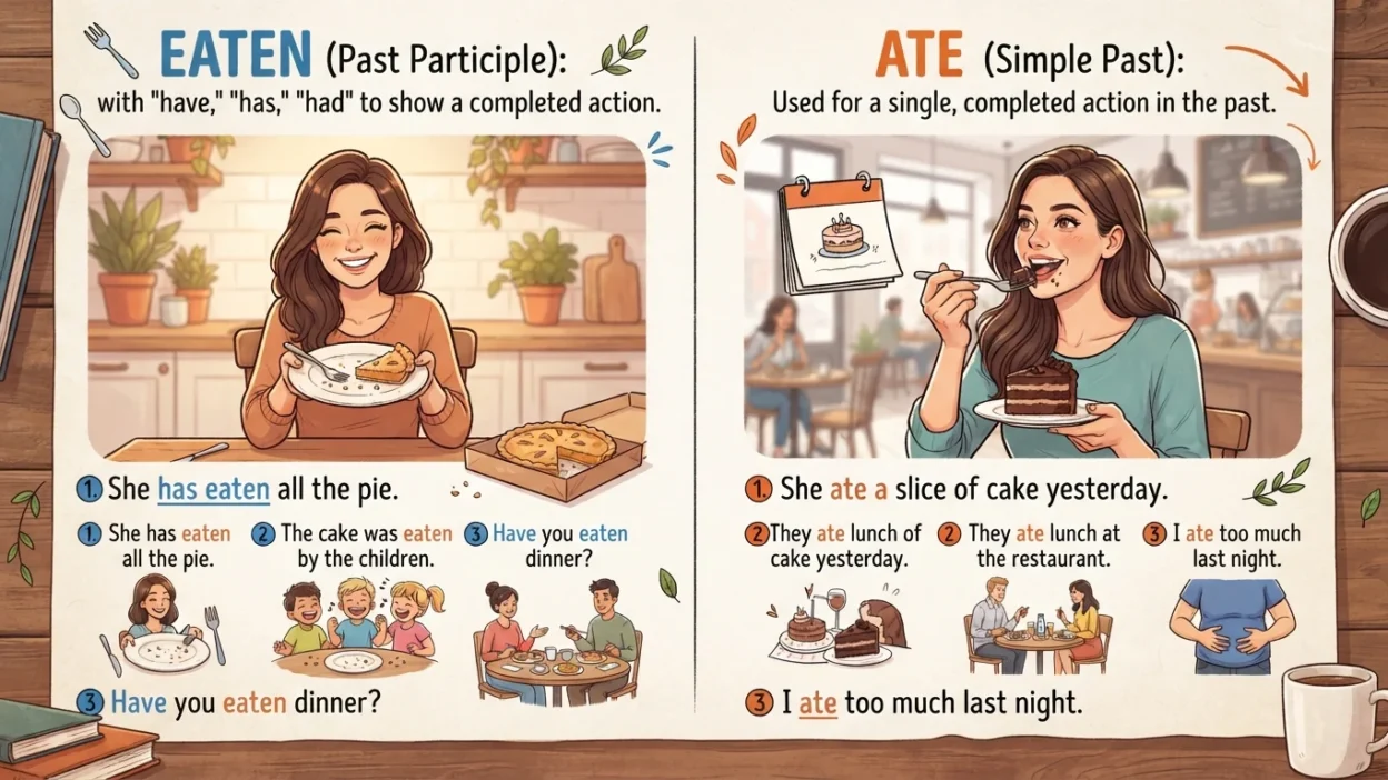 Eaten vs Ate