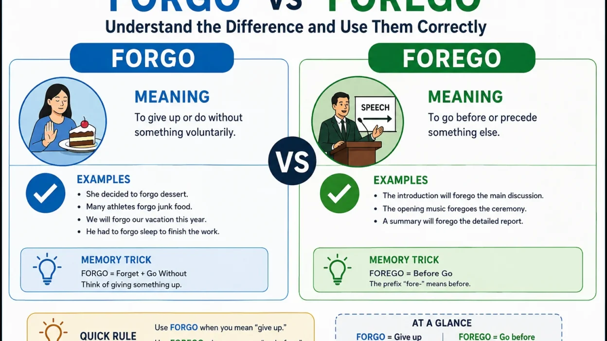 Forgo vs Forego