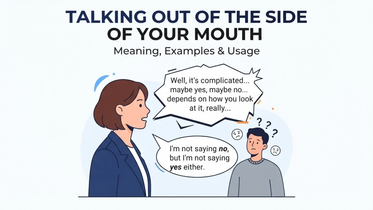 Talking Out of the Side of Your Mouth Meaning