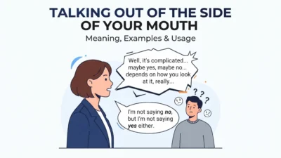 Talking Out of the Side of Your Mouth Meaning