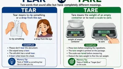 Tear vs Tare