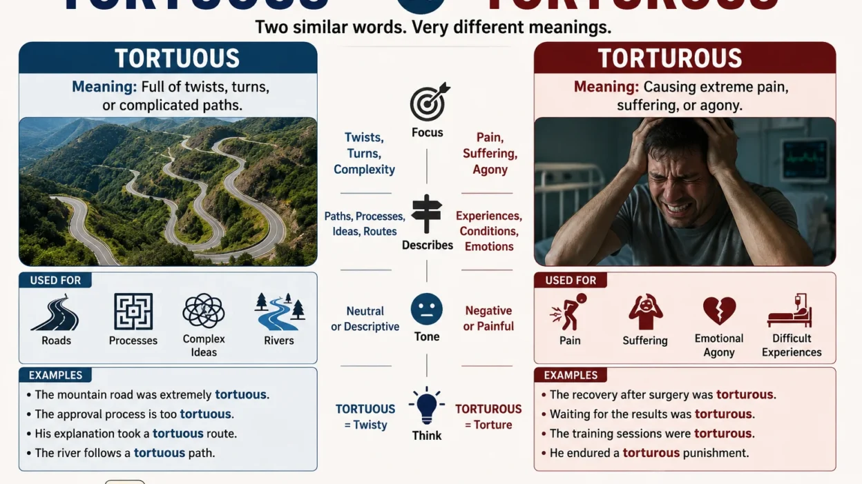 Tortuous vs Torturous