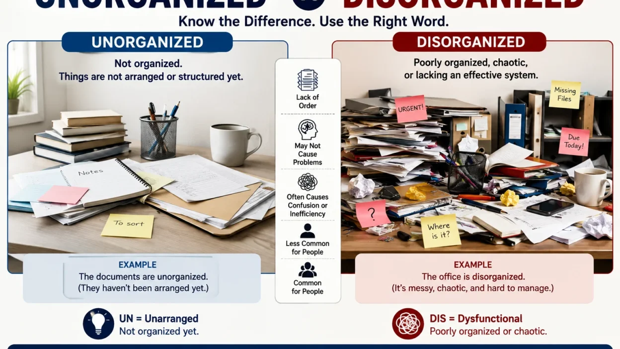 Unorganized vs Disorganized